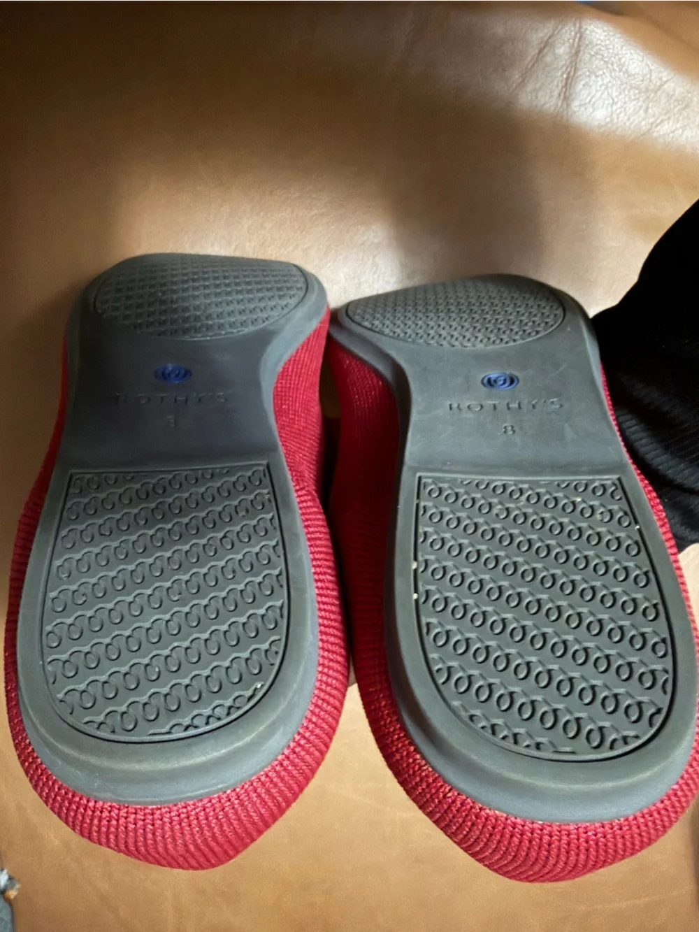 Rothy's Women's Red Knit Ballet Flats